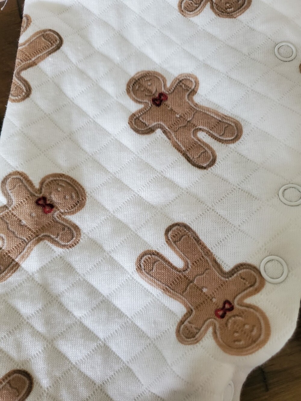 Lila & Jack Quilted Gingerbread Man Holiday Footed Pajama Set NWT 0-3M - Picture 3 of 11